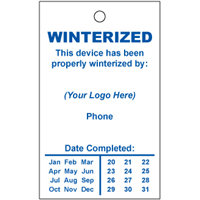 Winterized Tags Style W1, ONE Color