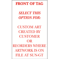 Winterized Tags- 1 color, 1s, CUSTOM or REORDER